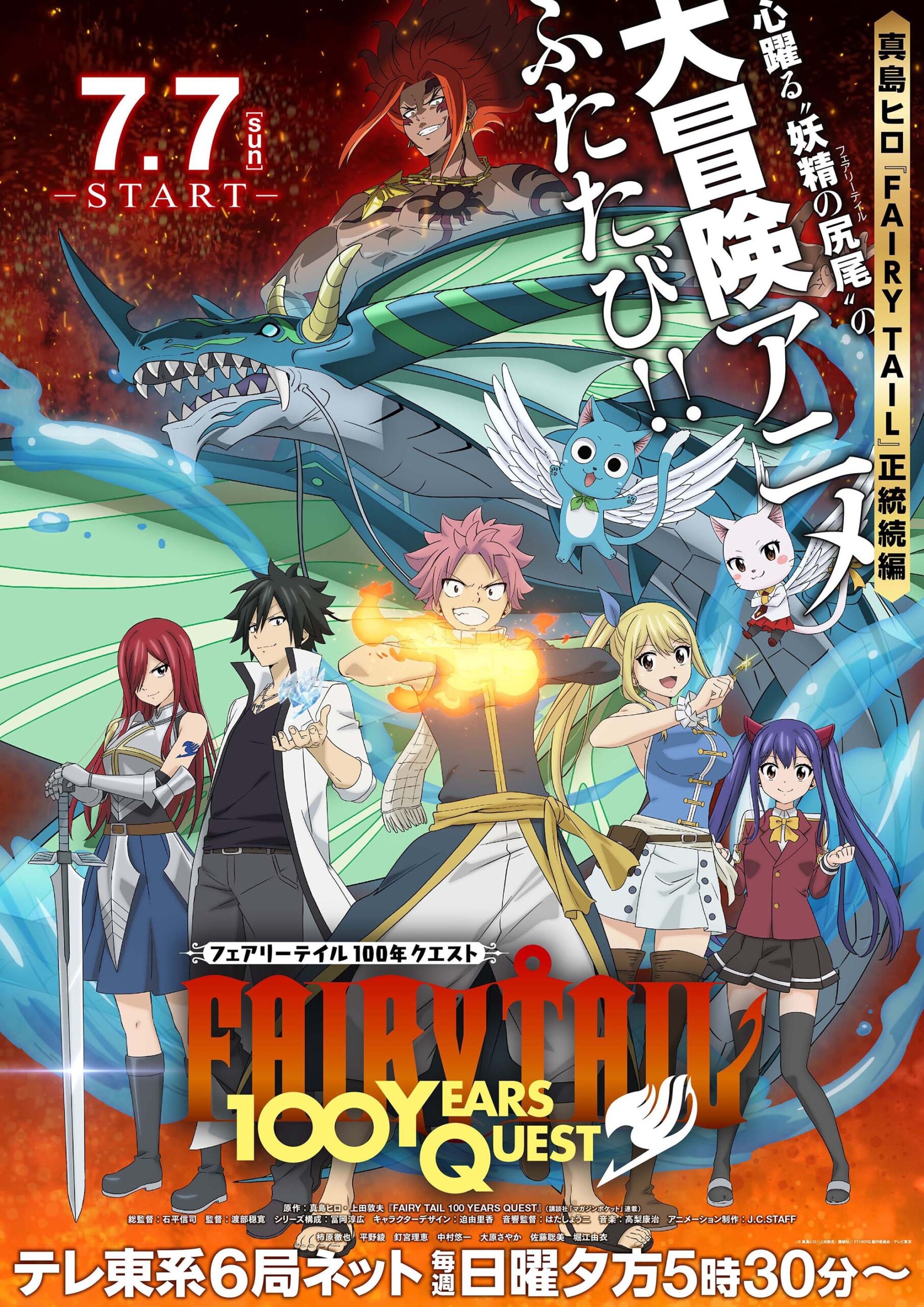 Fairy Tail: 100 Years Quest Anime Reveals Premiere Date, Main Visual