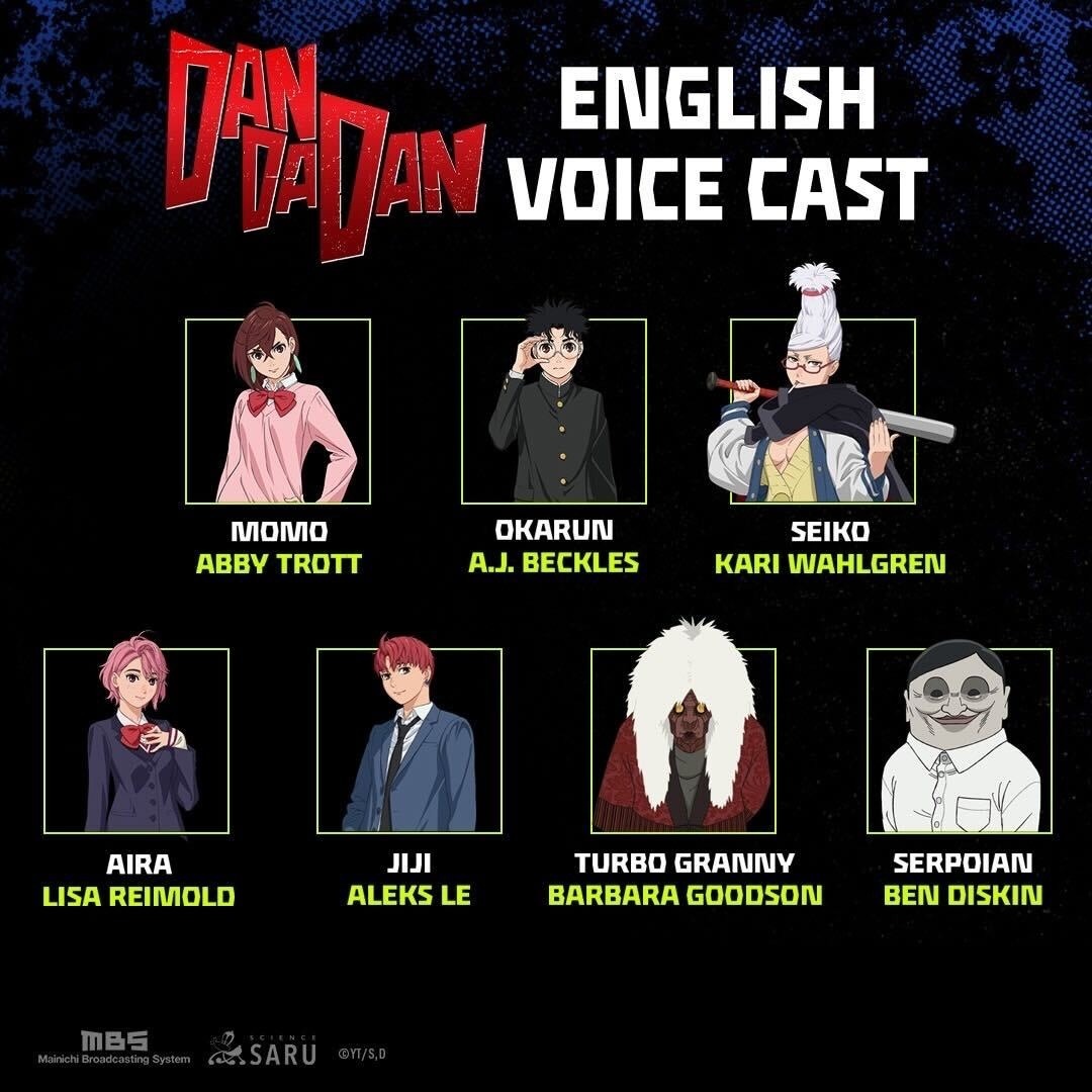 DAN DA DAN English Dub Cast for Seiko, Turbo Granny and More Revealed